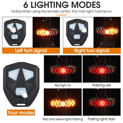 232Feu arrière LED WEST BIKING YP0701313 avec clignotants et télécommande