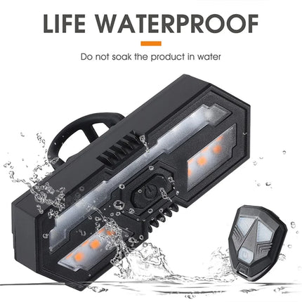 940 LED bike rear light, flashing bike horn with remote control