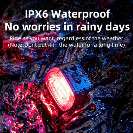 2255ROCKBROS Q4 luz trasera inteligente para bicicleta con detección de frenado