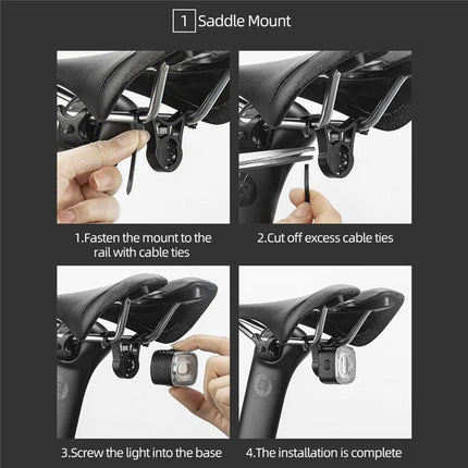 2255ROCKBROS Q4 luz trasera inteligente para bicicleta con detección de frenado