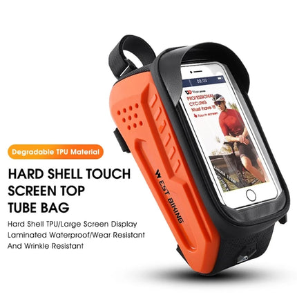 766Sacoche de rangement à coque rigide de tube supérieur de vélo de route VTT 2L