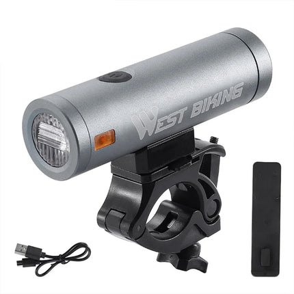 946Lampada anteriore per bici LED super luminosa ricaricabile, torcia - Argento