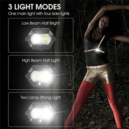 2441Harnais avec LED de sécurité WEST BIKING  Étanche IPX4