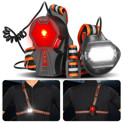 2441Harnais avec LED de sécurité WEST BIKING  Étanche IPX4