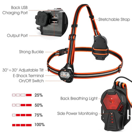 2441Harnais avec LED de sécurité WEST BIKING  Étanche IPX4
