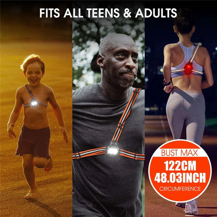 2441Harnais avec LED de sécurité WEST BIKING  Étanche IPX4