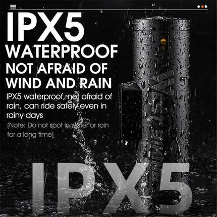 367Lampada anteriore LED luminosa 500LM per bicicletta ciclismo notturno - Nero