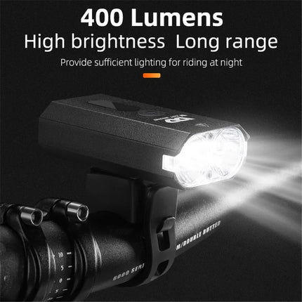 1305Lampe de poche de vélo à lumière forte extérieure, rotation à 360 degrés