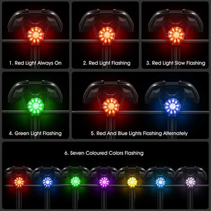 1069Feu arrière de vélo LED coloré et lumineux  - Installation sous la selle