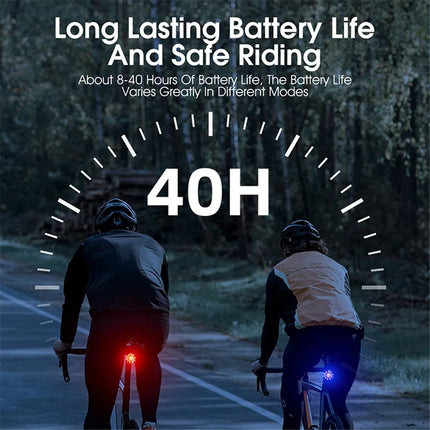 1291Feu arrière de vélo LED coloré et lumineux  - Installation sur le tube