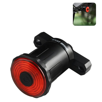 1097Feu arrière de vélo LED rechargeable USB à induction de frein intelligent