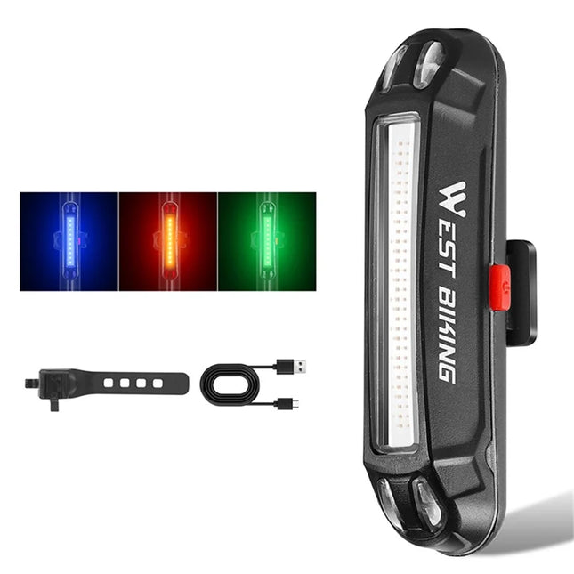 1066Feu arrière de vélo LED lumineux USB, lampe d&amp;#39;avertissement de cyclisme - T2