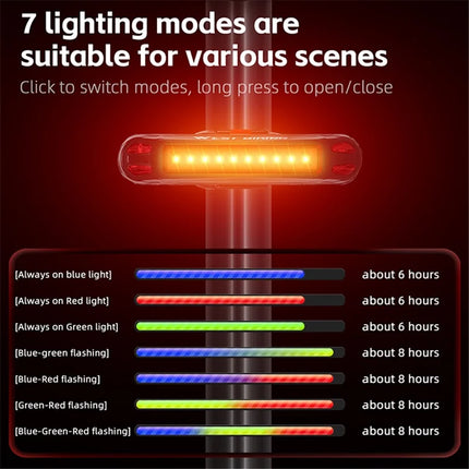 1066Feu arrière de vélo LED lumineux USB, lampe d&amp;#39;avertissement de cyclisme - T2