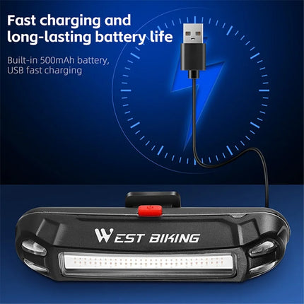 1066Feu arrière de vélo LED lumineux USB, lampe d&amp;#39;avertissement de cyclisme - T2