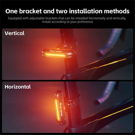 843Luce posteriore per bicicletta LED luminosa USB, lampada di avvertimento per ciclismo - T3