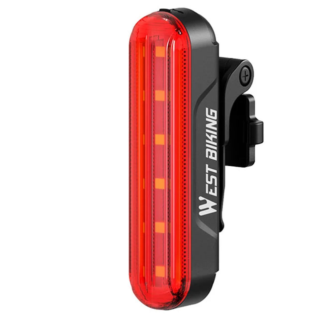 1658Feu arrière de vélo USB 3 modes avertissement de sécurité