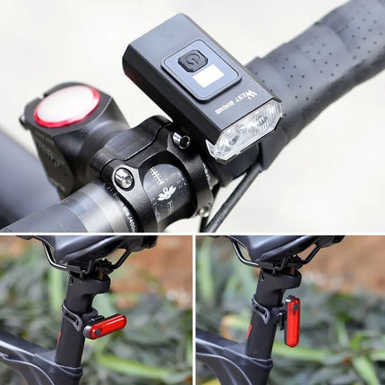 1009Phare  lumière avant de vélo à affichage numérique avec feu arrière