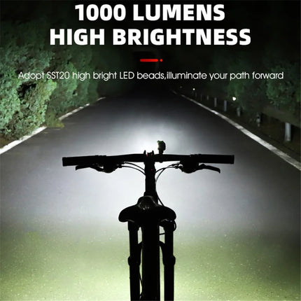 1728 Lâmpadas suspensas de bicicleta recarregáveis super luminosas 1000 lumens