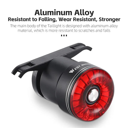 679Fanale posteriore intelligente per bicicletta, sensore di frenata - Rosso / Arc