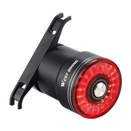 1669Luz trasera inteligente para bicicleta, sensor de freno - Rojo / Plano