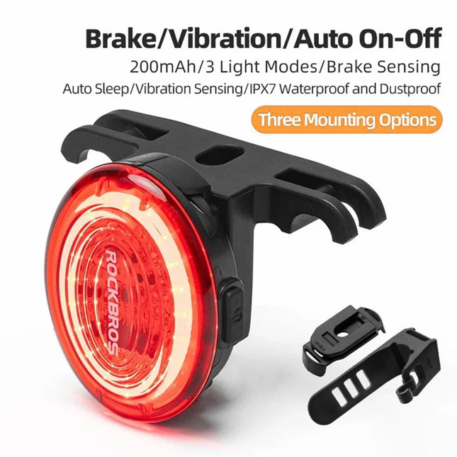 2497Feu arrière de vélo intelligent à capteur de freinage