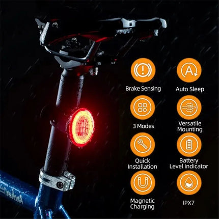 2497 Intelligentes Fahrrad-Rücklicht mit Bremslichtsensor