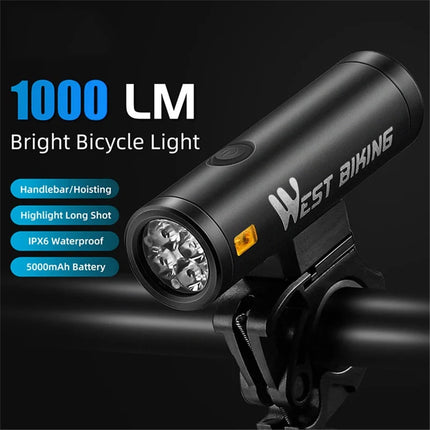 530Lampe avant de vélo LED lumineuse 2000 lumens rechargeable