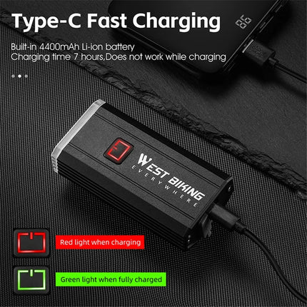 1671 Lámpara LED para bicicleta, faro de tubo delantero de bicicleta impermeable