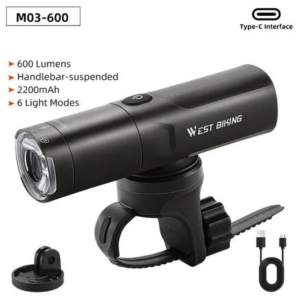 1321Lumière avant de vélo rotative, lampe de vélo portable