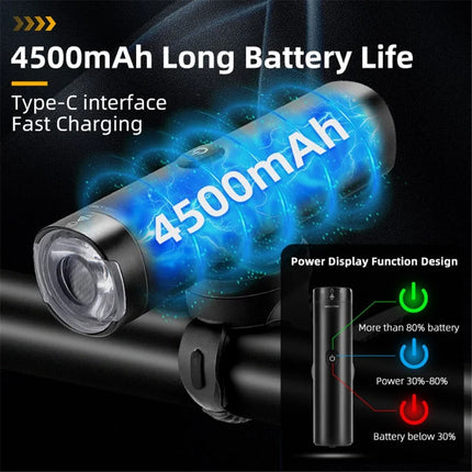 1321Lumière avant de vélo rotative, lampe de vélo portable