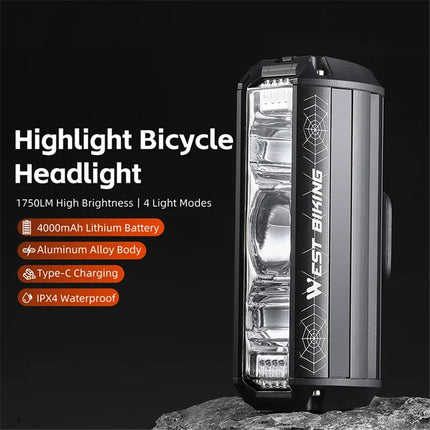 1625 Front light for mountain road bike high brightness 1750 lumens