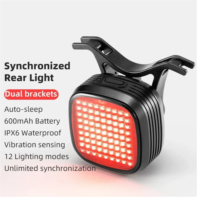 457 Waterproof LED Bicycle Rear Light, 12 Modes