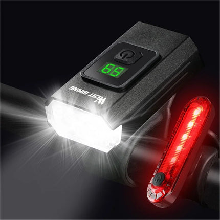 1591 Ensemble Frontscheinwerfer + Fahrrad-Rücklicht Typ-C mit digitaler Anzeige