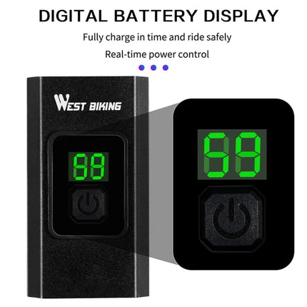 1591 Ensemble Frontscheinwerfer + Fahrrad-Rücklicht Typ-C mit digitaler Anzeige