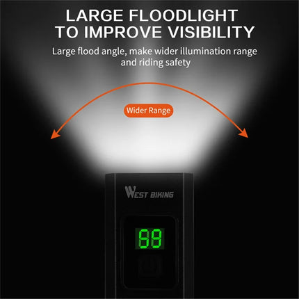 1591 Ensemble Frontscheinwerfer + Fahrrad-Rücklicht Typ-C mit digitaler Anzeige