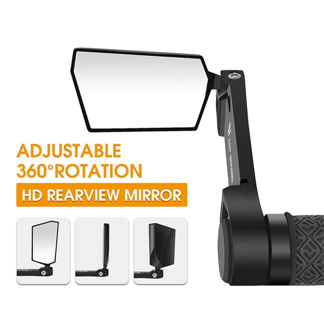 7722 specchietti retrovisori per bici pieghevoli con manubrio rotante a 360 gradi