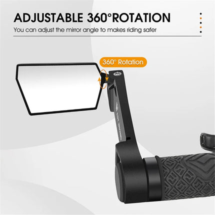 7722 specchietti retrovisori per bici pieghevoli con manubrio rotante a 360 gradi
