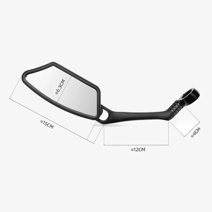 2264 Espejo retrovisor de bicicleta de acero inoxidable con rotación 360° - Lado izquierdo