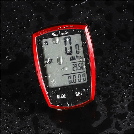 1781 Contador de Bicicleta Digital LED Velocidad Cronómetro