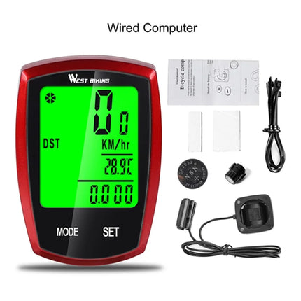 1781 Contador de Bicicleta Digital LED Velocidad Cronómetro