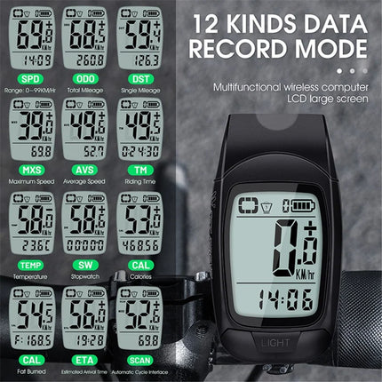687 Computer da Bici 3in1 Faro Clacson Contachilometri