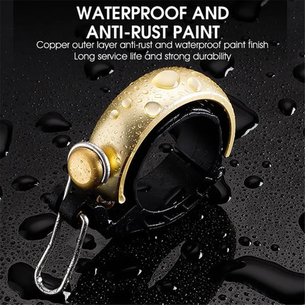 903Mini campanello per bici, custodia in rame - Oro