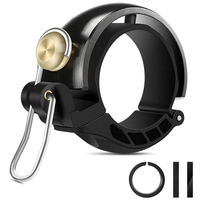 1567Mini timbre de bicicleta, carcasa de cobre - Negro