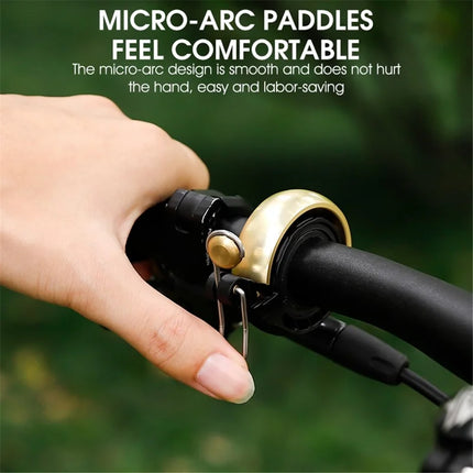 1567Mini campainha de bicicleta, caixa em cobre - Preto