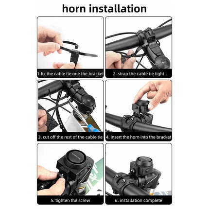 1835 Timbre de bicicleta antirrobo IPX5 impermeable con control remoto inalámbrico