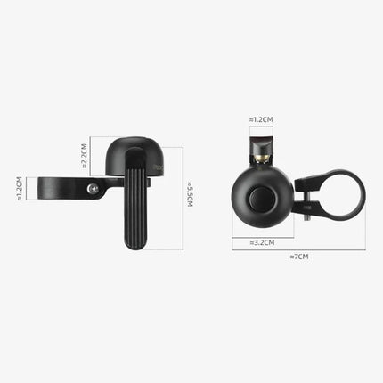 2175ROCKBROS Timbre de bicicleta de aleación de cobre - Derecho