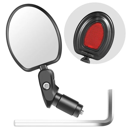 574 Adjustable 360° Bicycle Mirror Large Angle Oval Handlebar