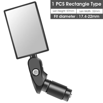322 Specchietto Retrovisore per Bicicletta 360° Regolabile Angolo Ampio Manubrio Rettangolare