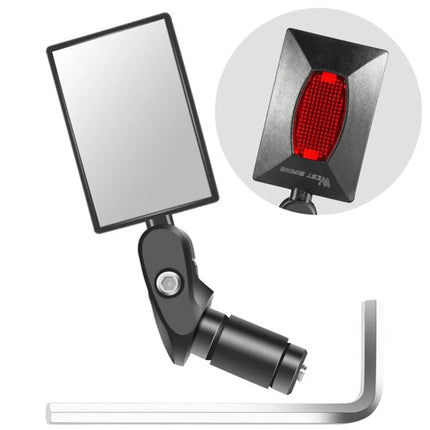 322 Specchietto Retrovisore per Bicicletta 360° Regolabile Angolo Ampio Manubrio Rettangolare