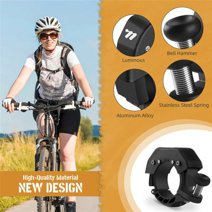 1511 Fahrradklingel aus Aluminiumlegierung - Schwarz+Gelb